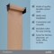 Jumbl Wall Mounted Kraft Paper Dispenser, Hanging Craft Paper Roll Holder with Paper Cutter (Black)